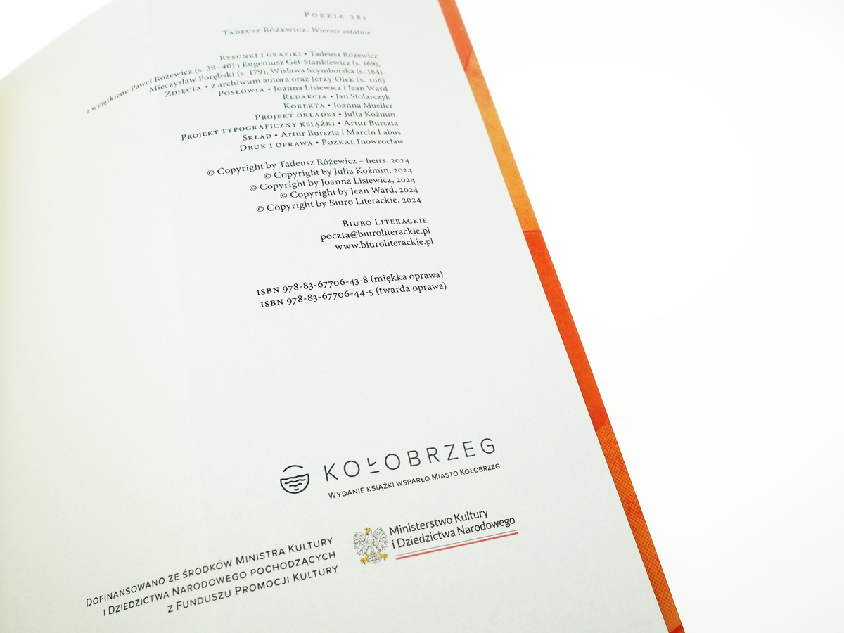 Wiersze ostatnie (twarda oprawa)