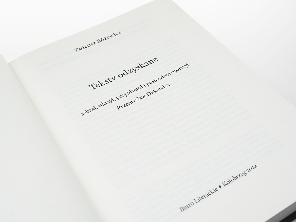 Teksty odzyskane (twarda oprawa)